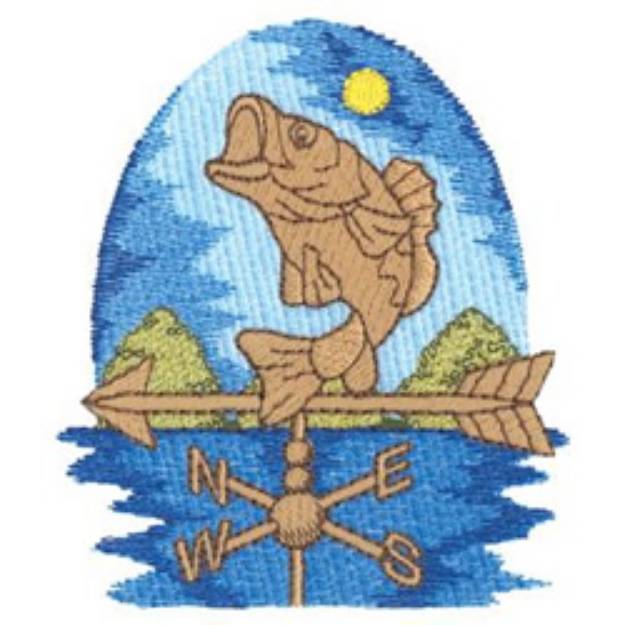 Picture of Fish Weather Vane Machine Embroidery Design