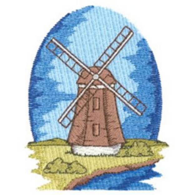 Picture of Lovely Windmill Machine Embroidery Design
