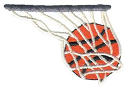 Basketball & Net Machine Embroidery Design
