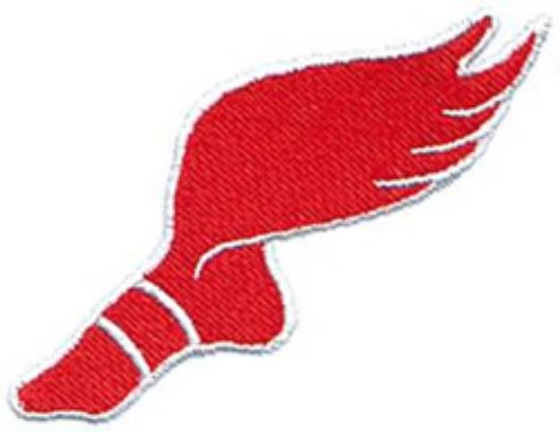 Picture of Winged Foot Machine Embroidery Design