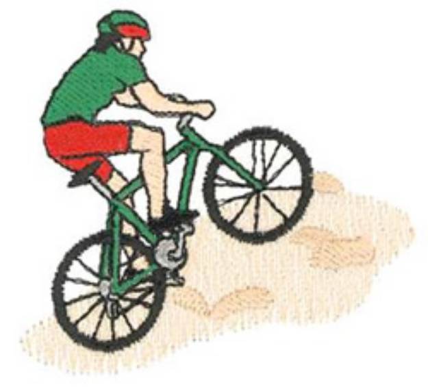 Picture of Mountain Biker Machine Embroidery Design
