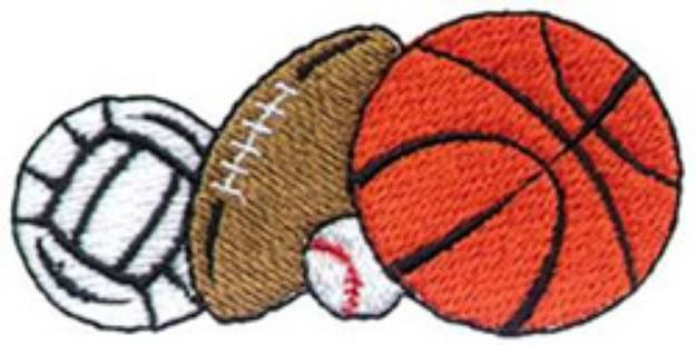 Picture of Sports Equipment Machine Embroidery Design