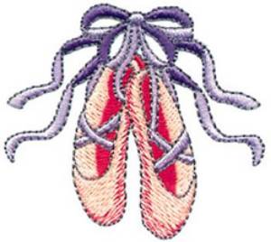 Picture of Ballet Slippers Machine Embroidery Design