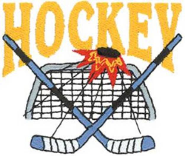 Picture of Hockey Motif Machine Embroidery Design