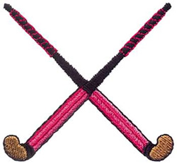 Field Hockey Sticks Machine Embroidery Design
