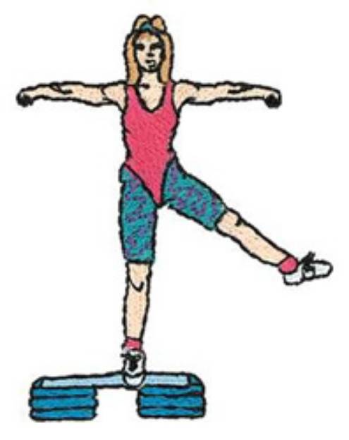 Picture of Aerobics Woman Machine Embroidery Design