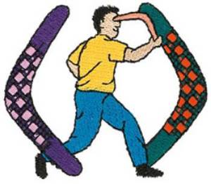 Picture of Boomerang Machine Embroidery Design