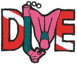 Dive Logo Machine Embroidery Design
