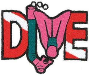 Picture of Dive Logo Machine Embroidery Design