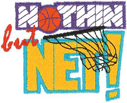 Nothin But Net Machine Embroidery Design