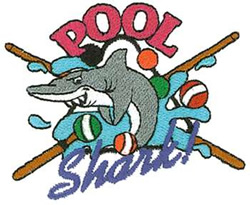 Pool Shark Machine Embroidery Design