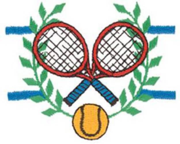 Picture of Tennis Crest Machine Embroidery Design
