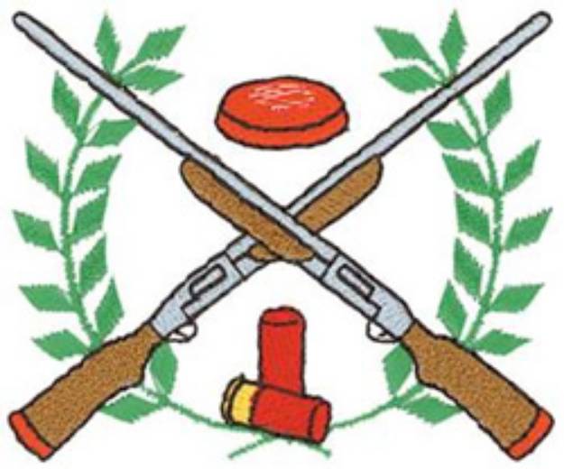 Picture of Skeet Shooting Crest Machine Embroidery Design