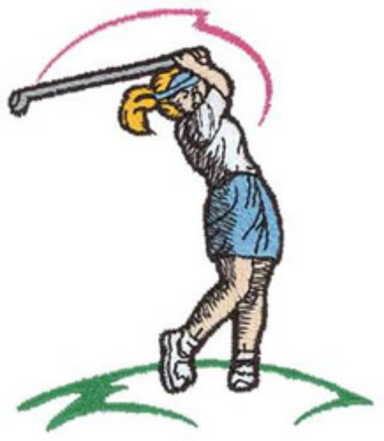 Picture of Womens Golf Machine Embroidery Design