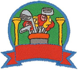 Golf Bag Logo Machine Embroidery Design