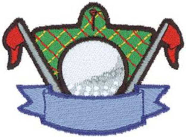 Picture of Golf Ball Banner Machine Embroidery Design