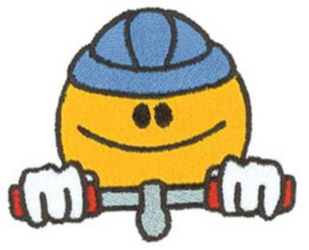 Picture of Cycling Smiley Machine Embroidery Design
