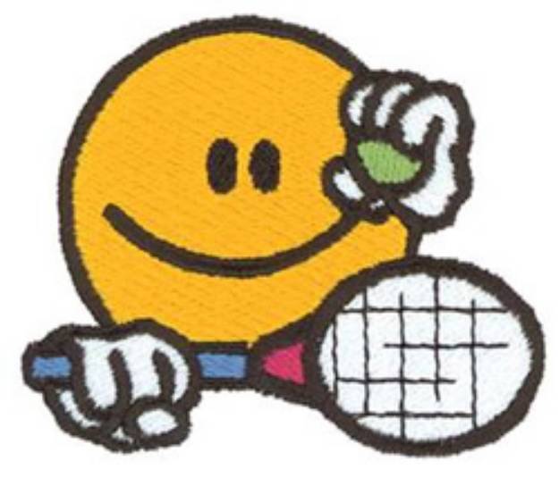Picture of Tennis Smiley Machine Embroidery Design