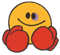 Boxing Smiley Machine Embroidery Design