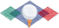 Golf Diamonds Machine Embroidery Design