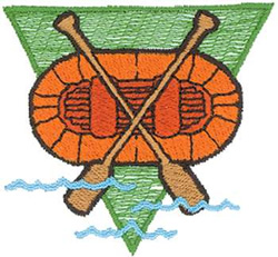 Rafting Logo Machine Embroidery Design