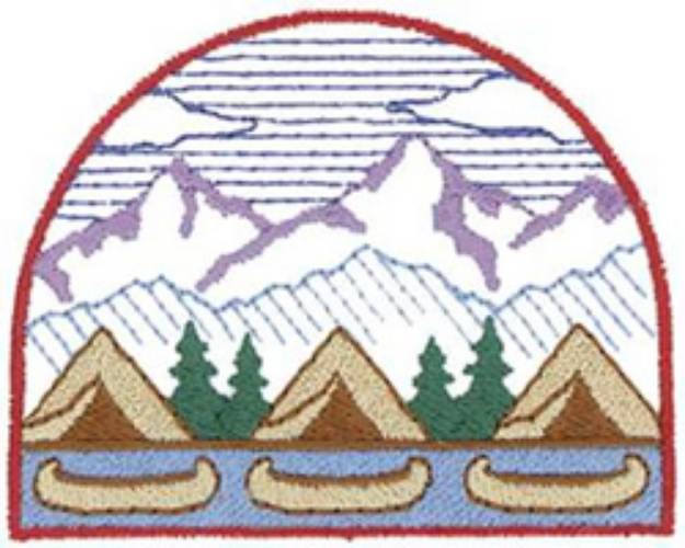 Picture of Camping Motif Machine Embroidery Design