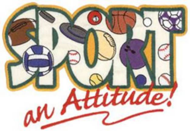 Picture of Sport An Attitude Machine Embroidery Design
