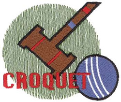 Croquet Machine Embroidery Design