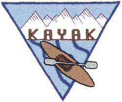 Kayak Machine Embroidery Design
