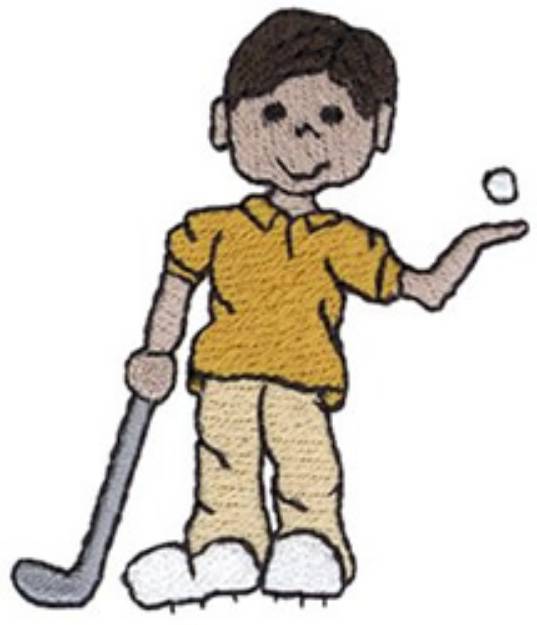 Picture of Golf Boy Machine Embroidery Design
