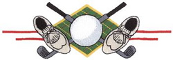 Golf Shoe Crest Machine Embroidery Design