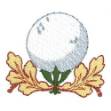 Picture of Golf Ball Leaves Machine Embroidery Design