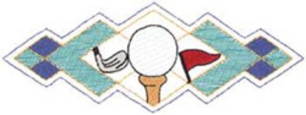 Picture of Golf Argyle Design Machine Embroidery Design