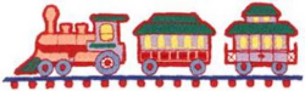 Picture of Cartoon Train Machine Embroidery Design