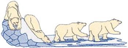 Polar Bears Machine Embroidery Design