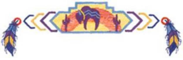 Picture of Southwest Buffalo Machine Embroidery Design