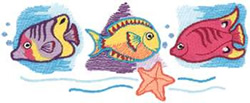 Tropical Fish Machine Embroidery Design