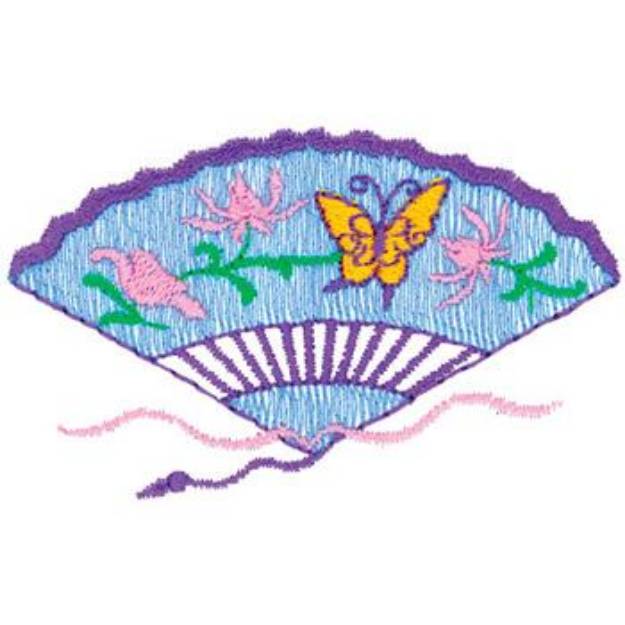 Picture of Oriental Fan Machine Embroidery Design