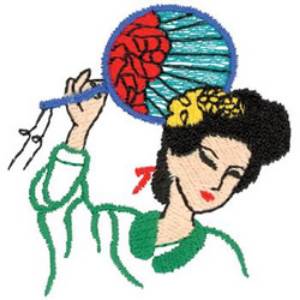 Picture of Geisha Girl Machine Embroidery Design