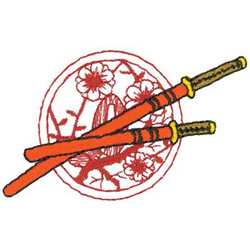 Samurai Swords Machine Embroidery Design