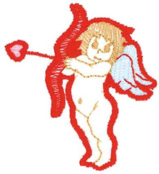 Cupid W/ Bow Machine Embroidery Design