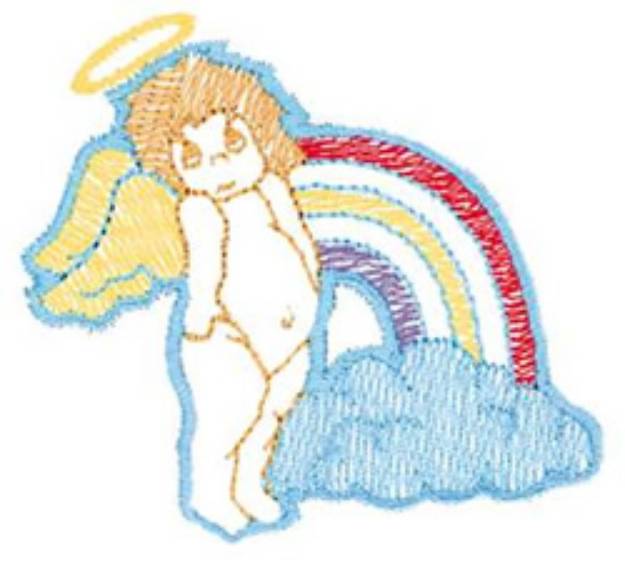 Picture of Angel & Rainbow Machine Embroidery Design