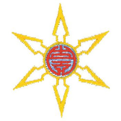 Throwing Star Machine Embroidery Design
