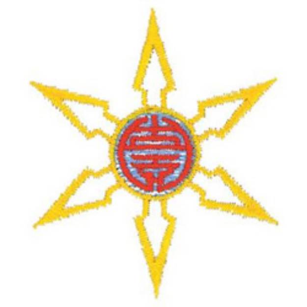 Picture of Throwing Star Machine Embroidery Design