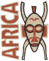 African Mask Machine Embroidery Design