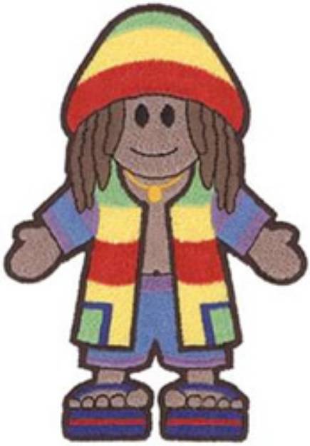 Picture of Jamaican Boy Machine Embroidery Design