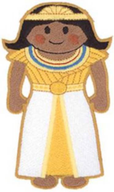 Picture of Egyptian Girl Machine Embroidery Design