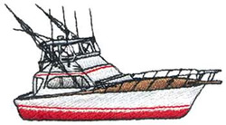 Fishing Yacht Machine Embroidery Design