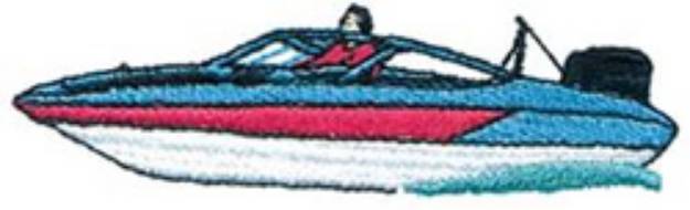 Picture of Ski Boat Machine Embroidery Design