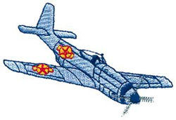 P-51 Mustang Machine Embroidery Design